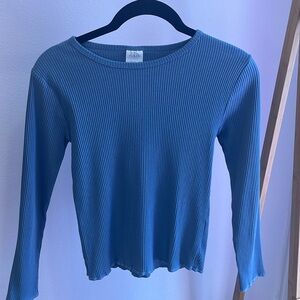 Long sleeve Zara shirt.Size 11-12 for kids.color is a grey blue